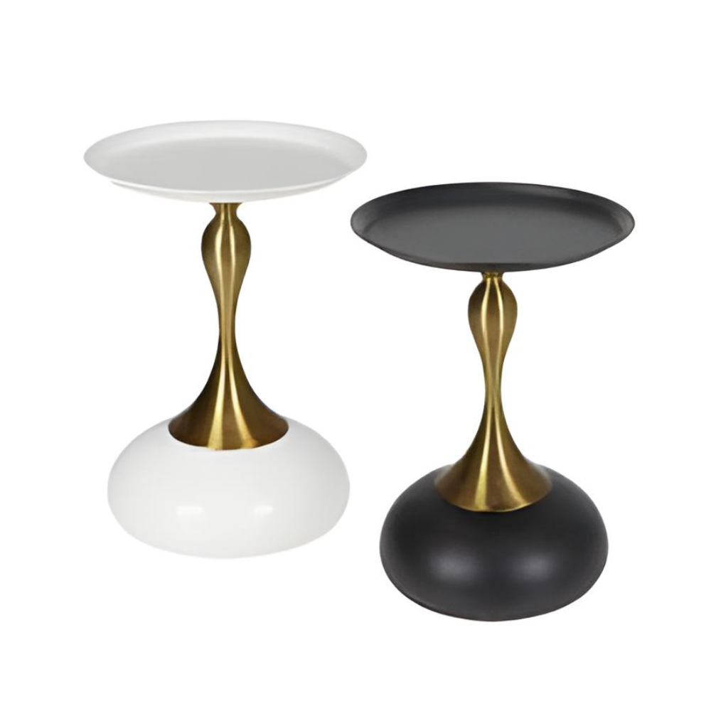 Coffee Side Table Bedside Sofa Tea End Tray Tables Round Metal