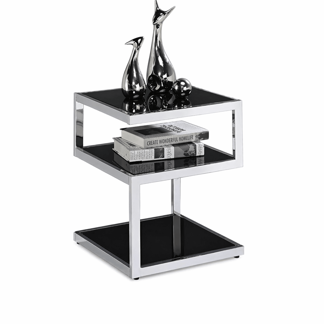 3 - Tier Alyea End Table with MDF Top - Dhanaks Decor Table Dhanaks Decor 3 - Tier Alyea End Table with MDF Top