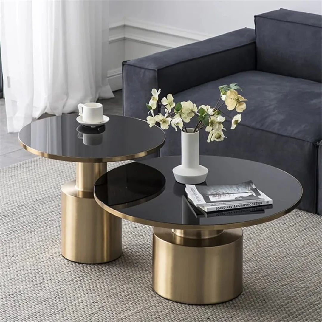 Luxurious Side Table Set for Home With Chrome Finish| SST-