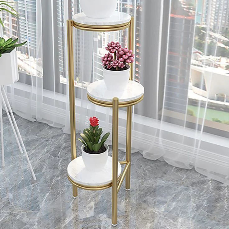Luxury Standing Plant Stand in Gold & Black