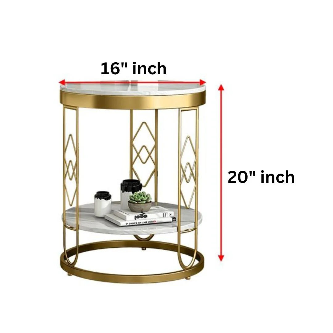 Charm Metal Accent Table – Rugged Elegance, Timeless Style | MST-0448