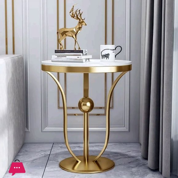 Ashlo's Round End/Side Table Mdf Top - Dhanaks Decor Table Dhanaks Decor Ashlo's Round End/Side Table Mdf Top