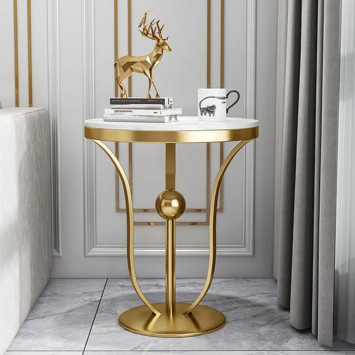 Ashlo's Round End/Side Table Mdf Top - Dhanaks Decor Table Dhanaks Decor Ashlo's Round End/Side Table Mdf Top