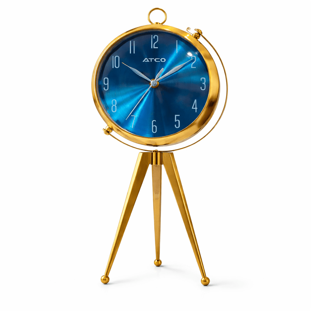 Dhanaks Decor Luxury Vintage Brass Tripod Table Clock - Dhanaks Decor Clock Dhanaks Decor Dhanaks Decor Luxury Vintage Brass Tripod Table Clock