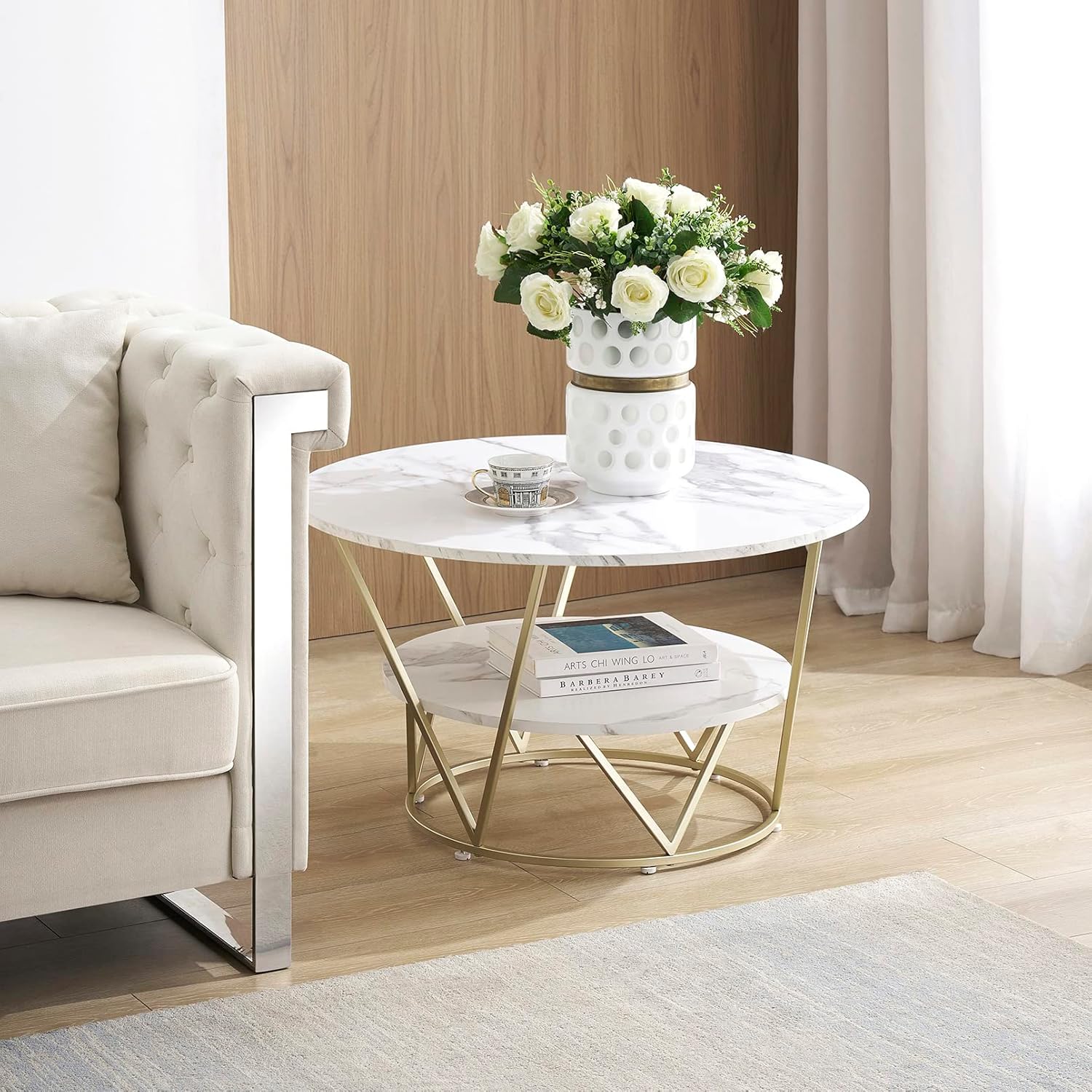 Elevation Round Coffee Table - Dhanaks Decor Table Dhanaks Decor Elevation Round Coffee Table