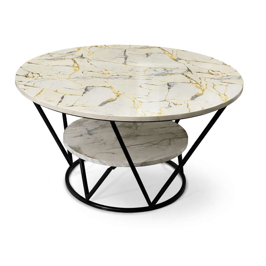 Elevation Round Coffee Table - Dhanaks Decor Table Dhanaks Decor Elevation Round Coffee Table