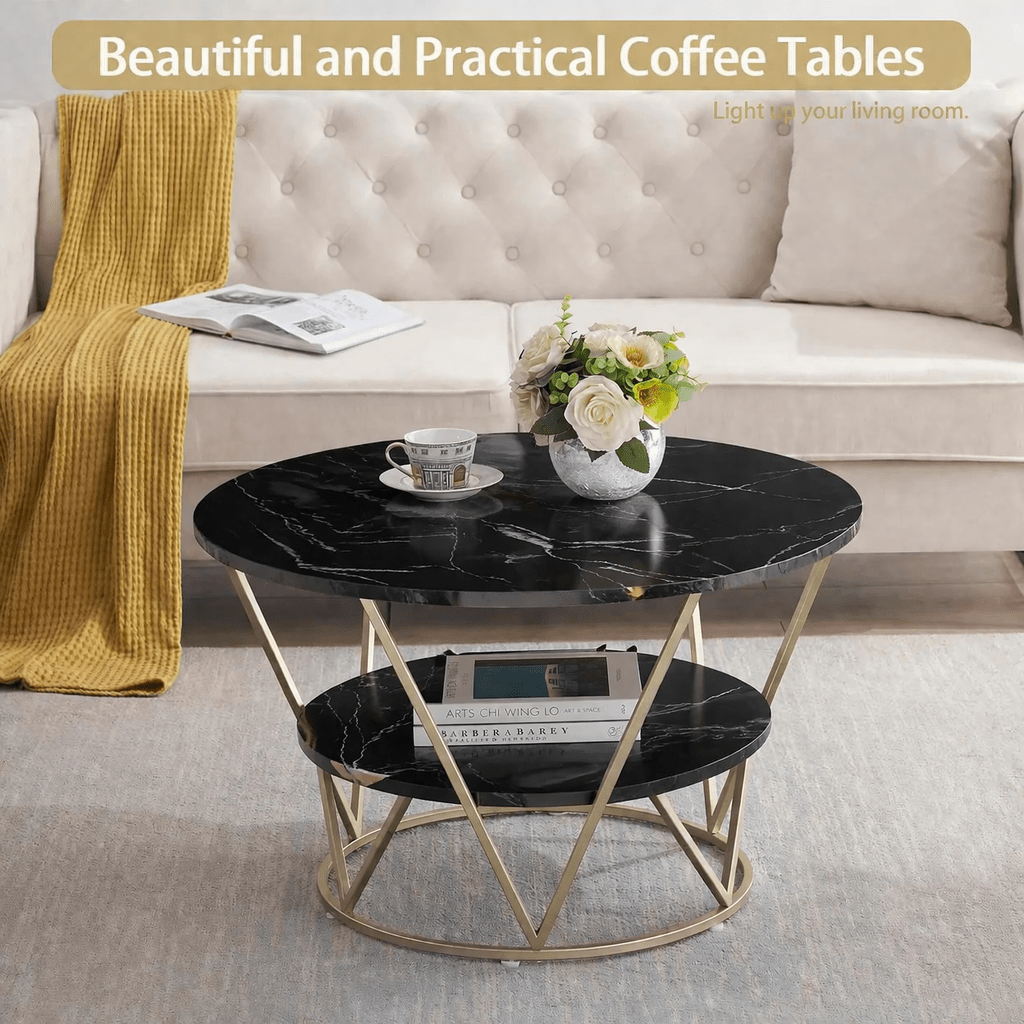 Elevation Round Coffee Table - Dhanaks Decor Table Dhanaks Decor Elevation Round Coffee Table