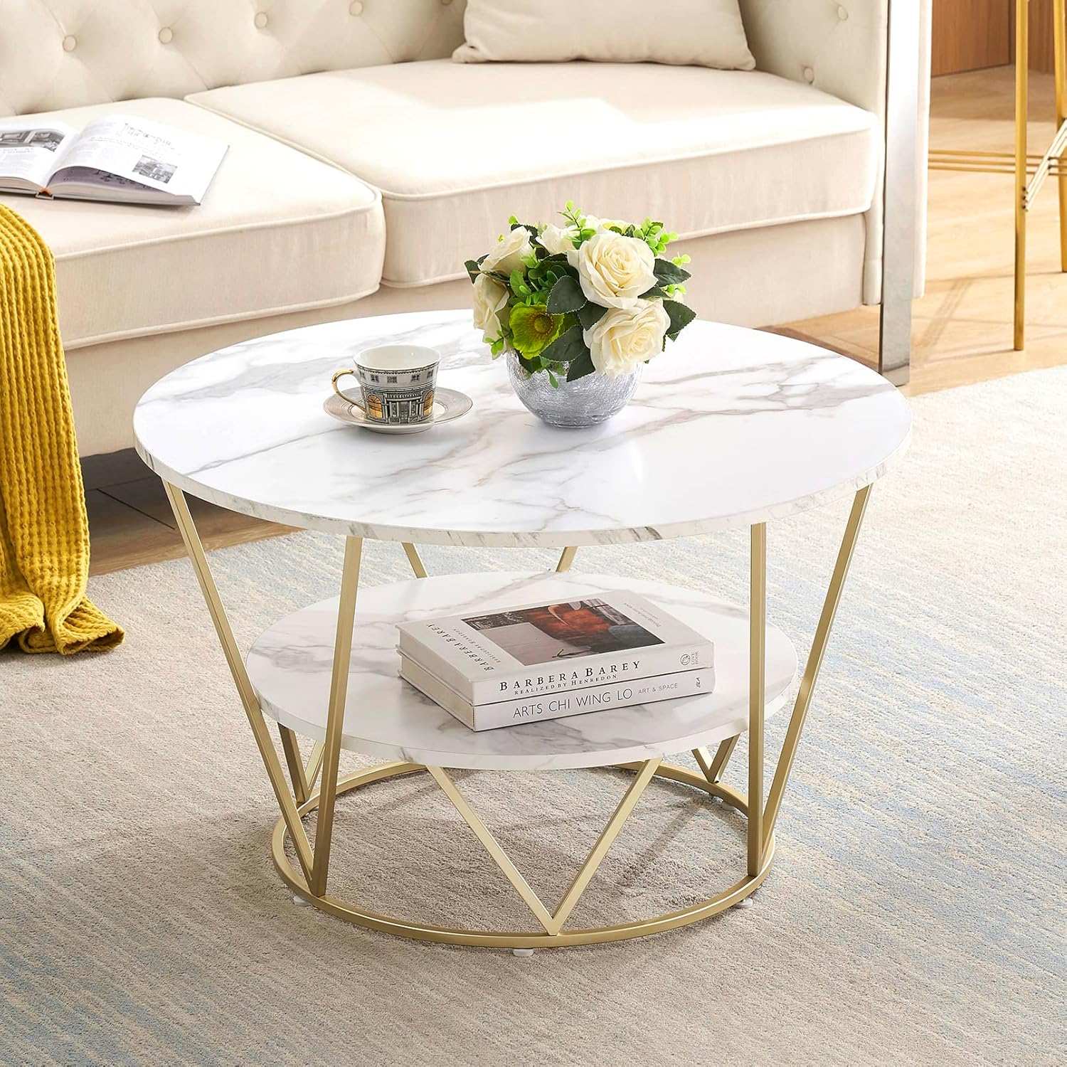 Elevation Round Coffee Table - Dhanaks Decor Table Dhanaks Decor Elevation Round Coffee Table
