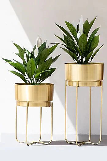 Gold Iron Planter (Set of 2) Design | MSPS-0125