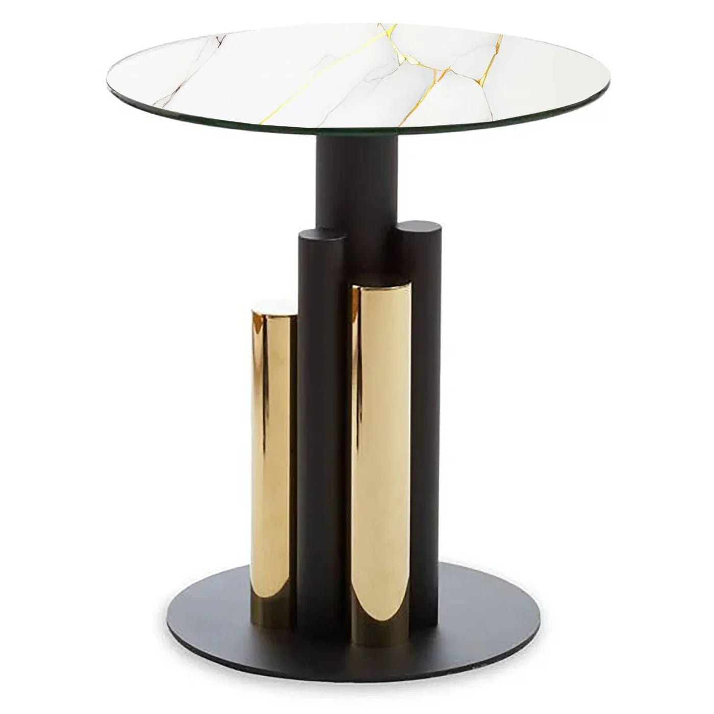 Luxury Black & Gold Base Side Table | MST - 0447 - Dhanaks Decor Table Dhanaks Decor Luxury Black & Gold Base Side Table | MST - 0447