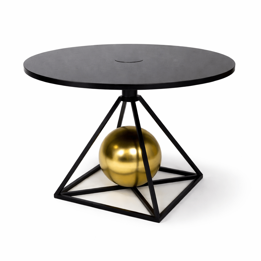 Luxury Black Mat Metal Coffee Table - Dhanaks Decor Table Dhanaks Decor Luxury Black Mat Metal Coffee Table