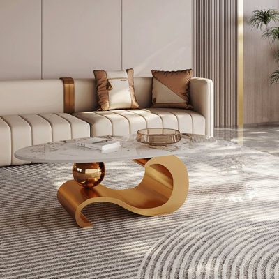Luxury Pedestal Coffee Table - Dhanaks Decor Table Dhanaks Decor Luxury Pedestal Coffee Table