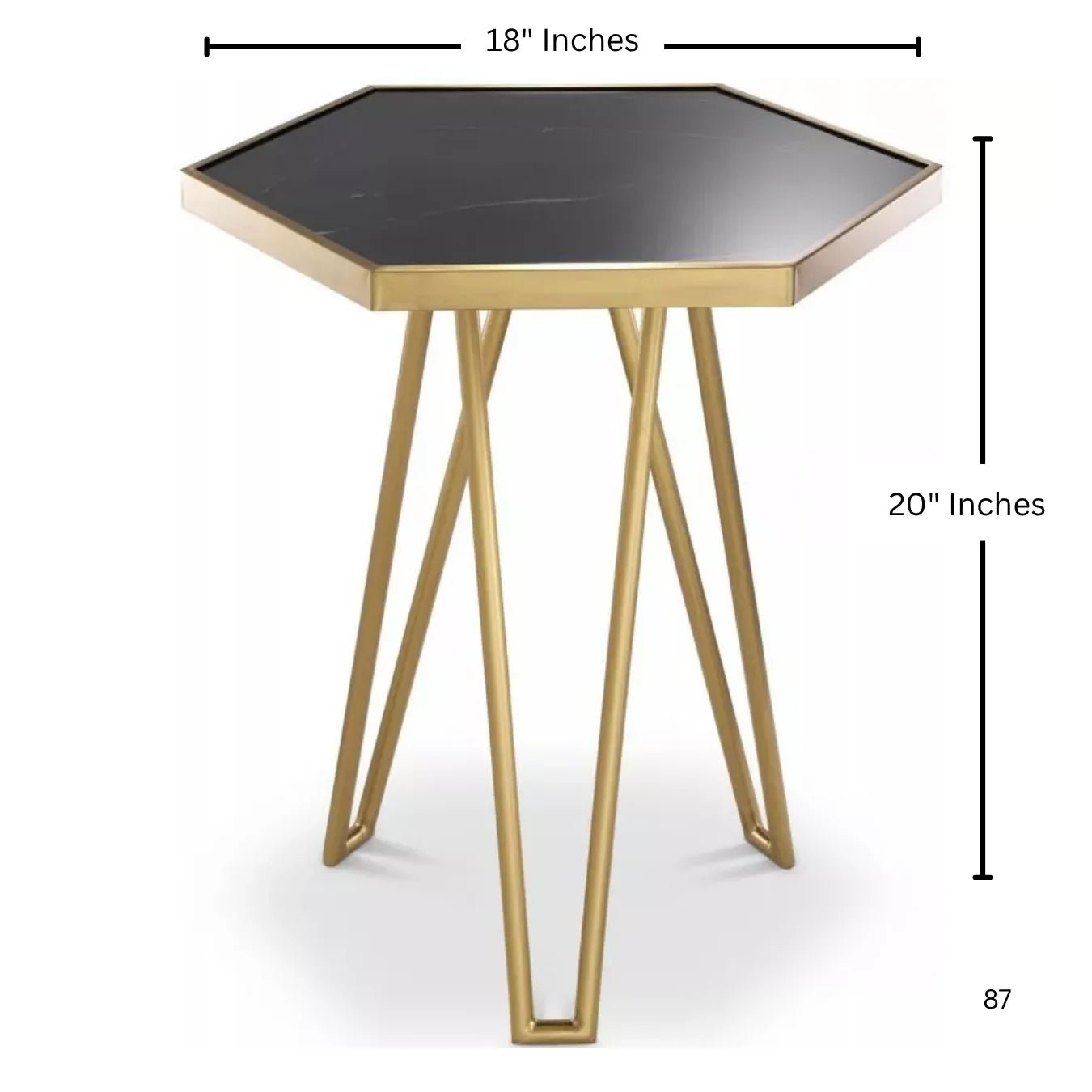 Luxury Side Table in Black Mdf | MST - 0226 - Dhanaks Decor Table Dhanaks Decor Luxury Side Table in Black Mdf | MST - 0226