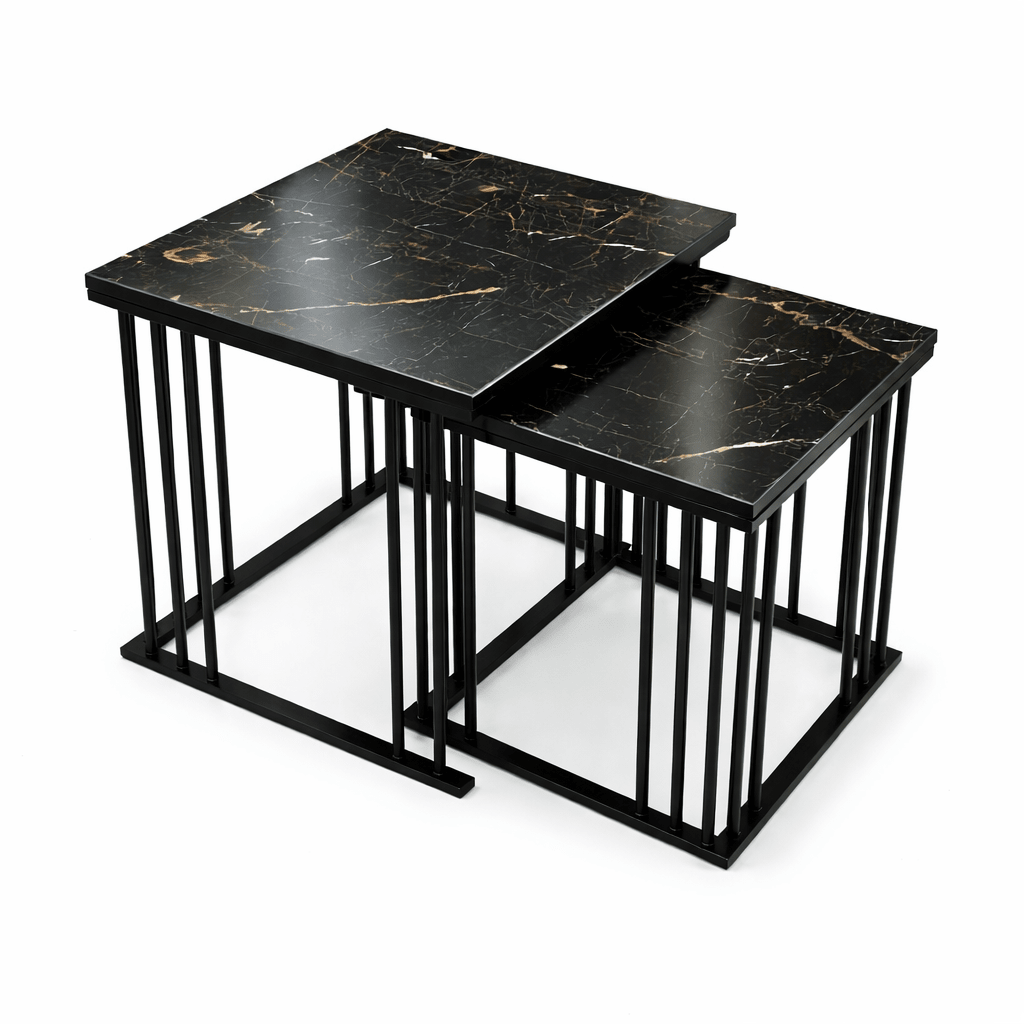 Modern Round Mdf Coffee Table Black Metal Frame – Luxury Living Room Center Table | MS - 0010 - Dhanaks Decor Table Dhanaks Decor Modern Round Mdf Coffee Table Black Metal Frame – Luxury Living Room Center Table | MS - 0010