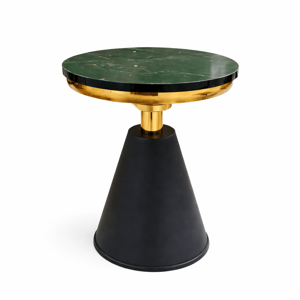 Nordic Luxury Rock Board Coffee Table Stainless Steel Golden Head With Chrome Finish & Black Metal Base| SMT - 0006 - Dhanaks Decor Table Dhanaks Decor Nordic Luxury Rock Board Coffee Table Stainless Steel Golden Head With Chrome Finish & Black Metal Base| SMT - 0006