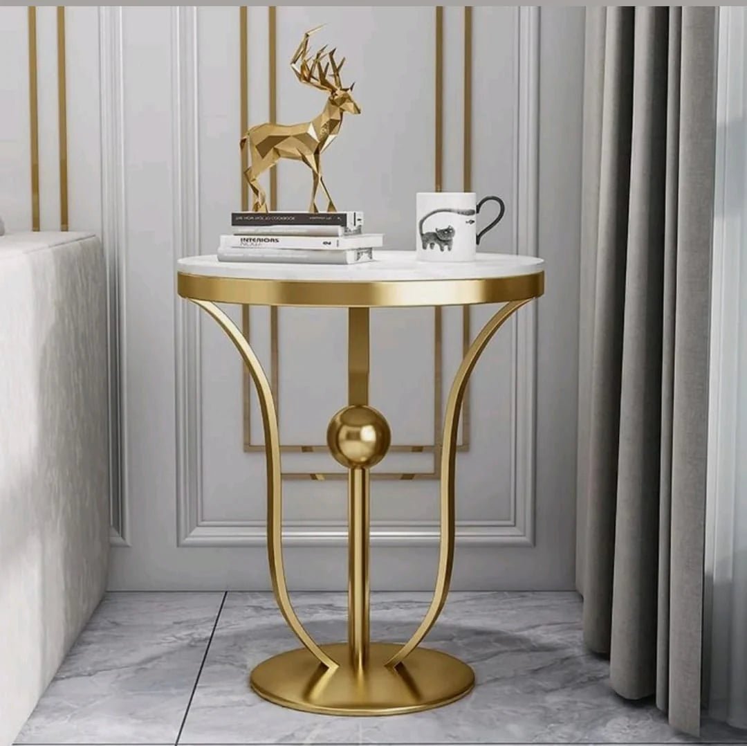Round End/Side Table MDF Top With Paint Finish| SST - 5012 - Dhanaks Decor Table Dhanaks Decor Round End/Side Table MDF Top With Paint Finish| SST - 5012
