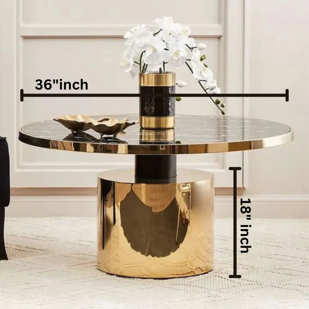Royal Look Stainless Steel Coffee Table With Chrome Finish Mdf Top | SST - 0431 - Dhanaks Decor Table Dhanaks Decor Royal Look Stainless Steel Coffee Table With Chrome Finish Mdf Top | SST - 0431