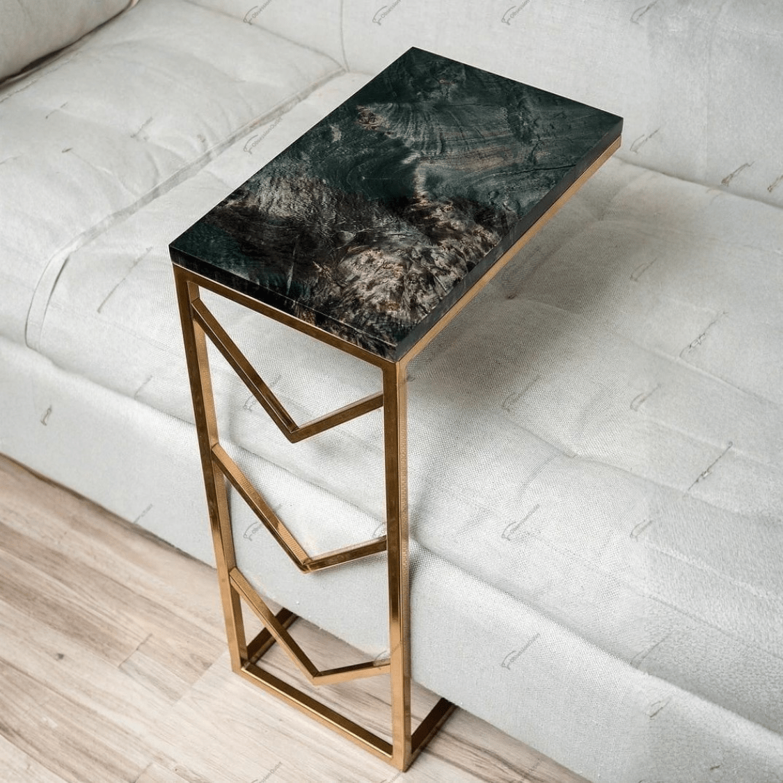 Stainless Steel Luxury Sofa Table | SS - 0007 - Dhanaks Decor Table Dhanaks Decor Stainless Steel Luxury Sofa Table | SS - 0007