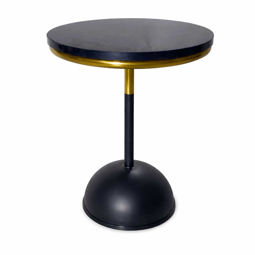 Stainless Steel Modern Round Black & Gold Accent Luxury Coffee Table for Living Room, Bedroom & Office - Dhanaks Decor Table Dhanaks Decor Stainless Steel Modern Round Black & Gold Accent Luxury Coffee Table for Living Room, Bedroom & Office