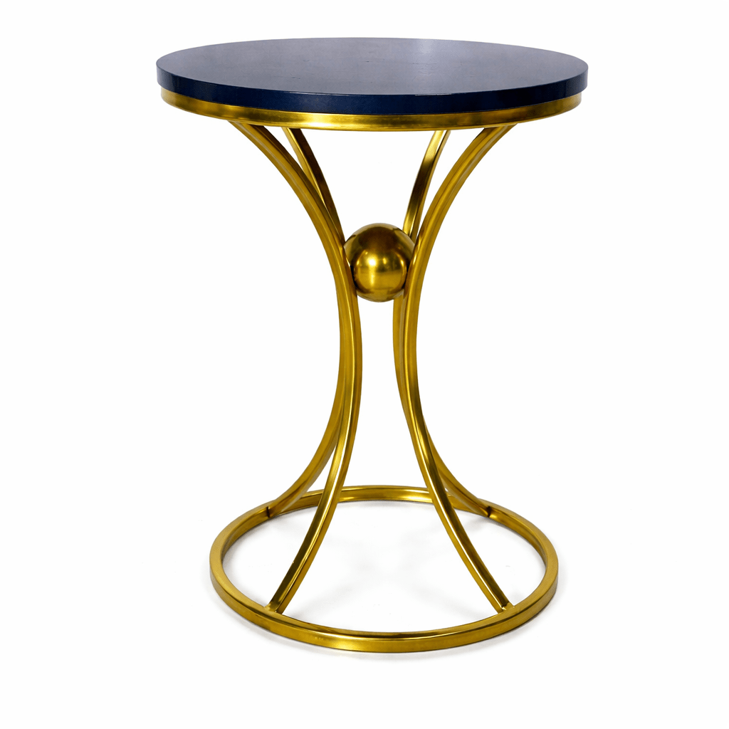 Stainless Steel Modern Round MDF Top Side Table with Gold Chrome Finish| Luxury Accent Table for Living Room - Dhanaks Decor Table Dhanaks Decor Stainless Steel Modern Round MDF Top Side Table with Gold Chrome Finish| Luxury Accent Table for Living Room