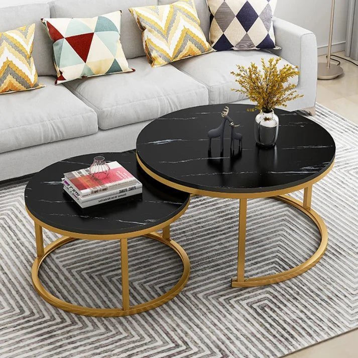 Stainless Steel Nesting Coffee Table Set of 2 - Dhanaks Decor Table Dhanaks Decor Stainless Steel Nesting Coffee Table Set of 2