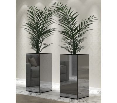 Stainless Steel Plant Pot with Artificial Plats (2.P Set) | MSPS - 0138 - Dhanaks Decor Plant Stand Dhanaks Decor Stainless Steel Plant Pot with Artificial Plats (2.P Set) | MSPS - 0138